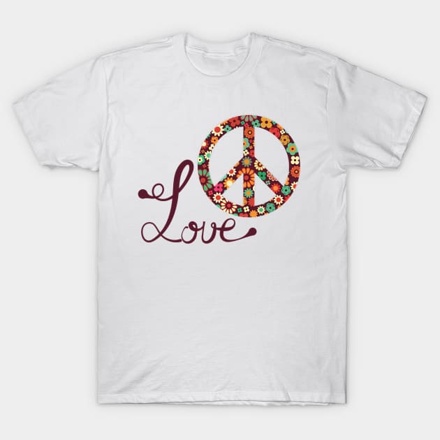 Peace Love Sign T-Shirt by Urban_Vintage